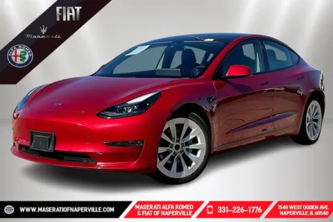 Red 2021 Tesla Model 3 Long Range for sale in Naperville, IL