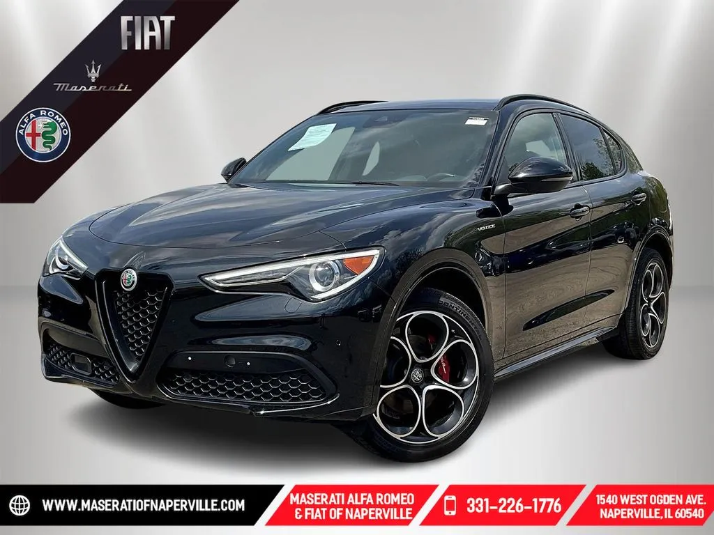 Black 2023 Alfa Romeo Stelvio Veloce for sale in Naperville, IL