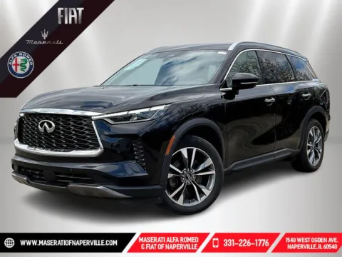 Black 2022 INFINITI QX60 LUXE for sale in Naperville, IL