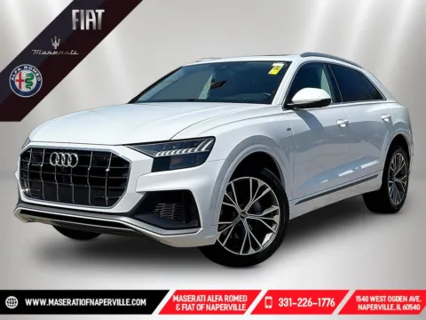 White 2023 Audi Q8 55 Premium Plus for sale in Naperville, IL