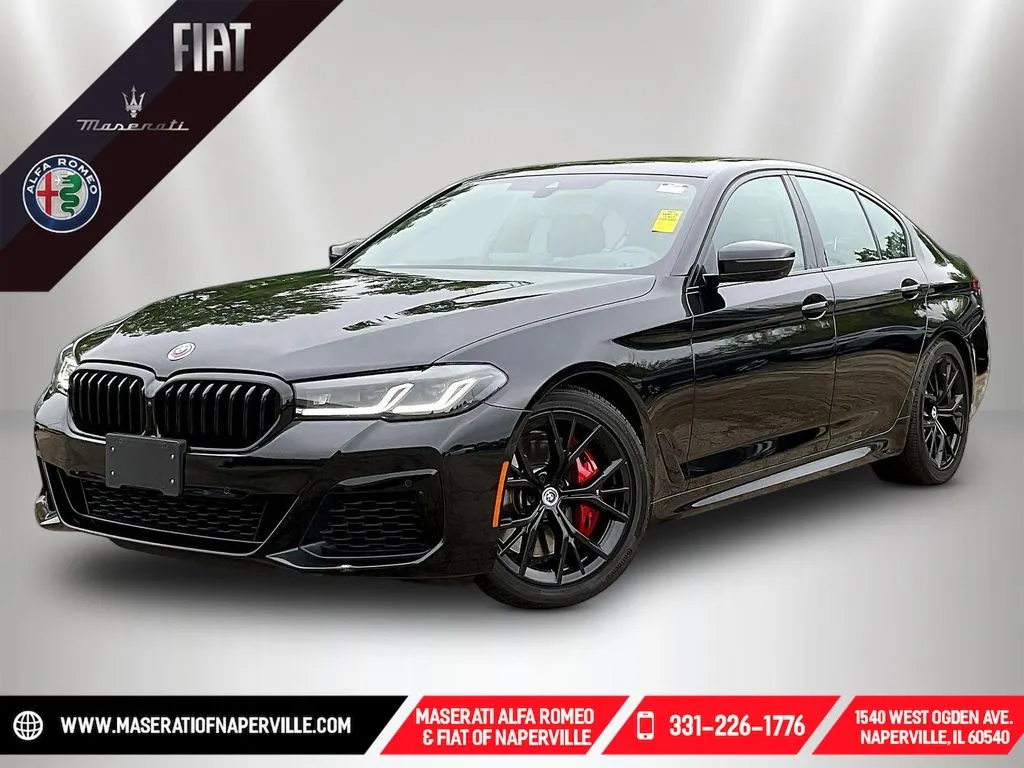 Black 2023 BMW 5 Series M550i xDrive for sale in Naperville, IL