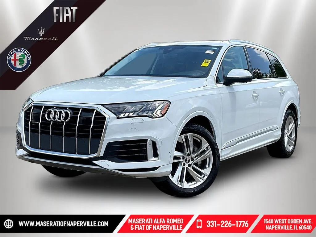White 2023 Audi Q7 55 Premium Plus for sale in Naperville, IL