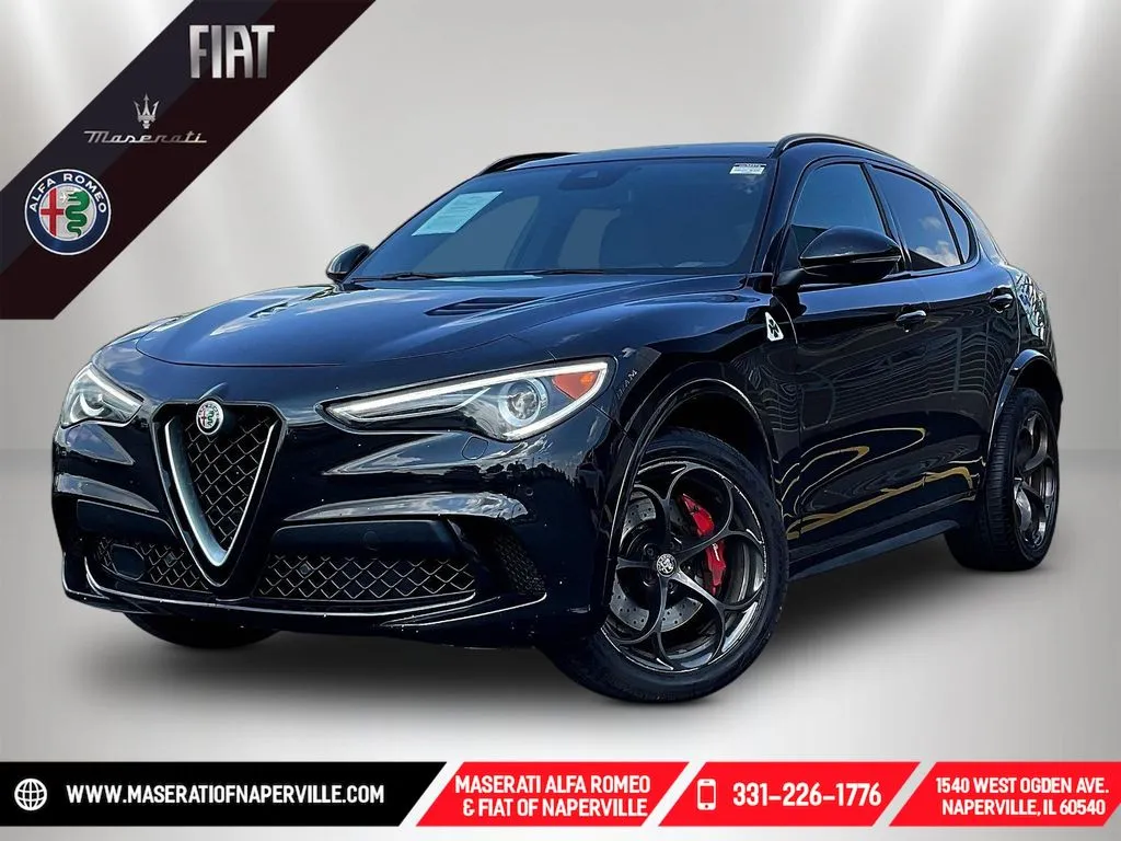 Black 2019 Alfa Romeo Stelvio Quadrifoglio for sale in Naperville, IL