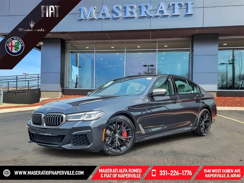 Gray 2021 BMW 5 Series M550i xDrive for sale in Naperville, IL