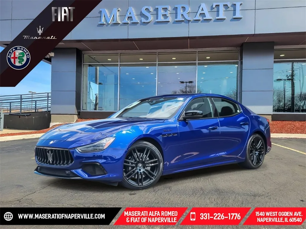 Blue 2023 Maserati Ghibli Modena Q4 for sale in Naperville, IL