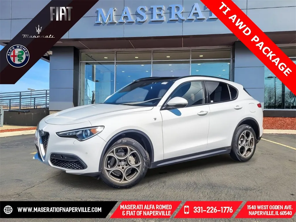 White 2022 Alfa Romeo Stelvio Ti for sale in Naperville, IL