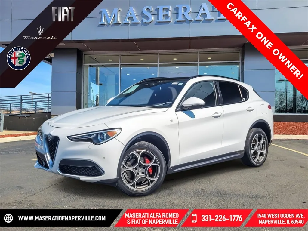 White 2022 Alfa Romeo Stelvio Ti for sale in Naperville, IL