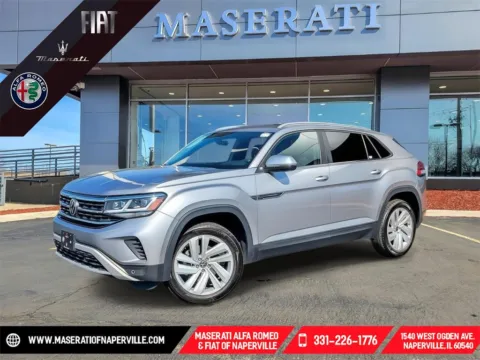Silver 2021 Volkswagen Atlas Cross Sport 3.6L V6 SE w/Technology for sale in Naperville, IL