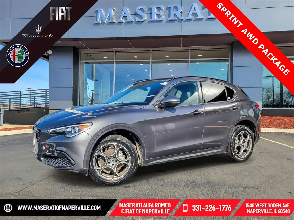Gray 2022 Alfa Romeo Stelvio Sprint for sale in Naperville, IL