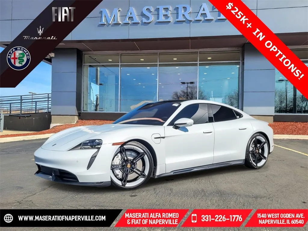 White 2022 Porsche Taycan Turbo for sale in Naperville, IL