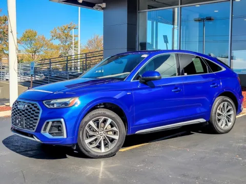 Blue 2021 Audi Q5 Sportback 45 Premium Plus for sale in Naperville, IL