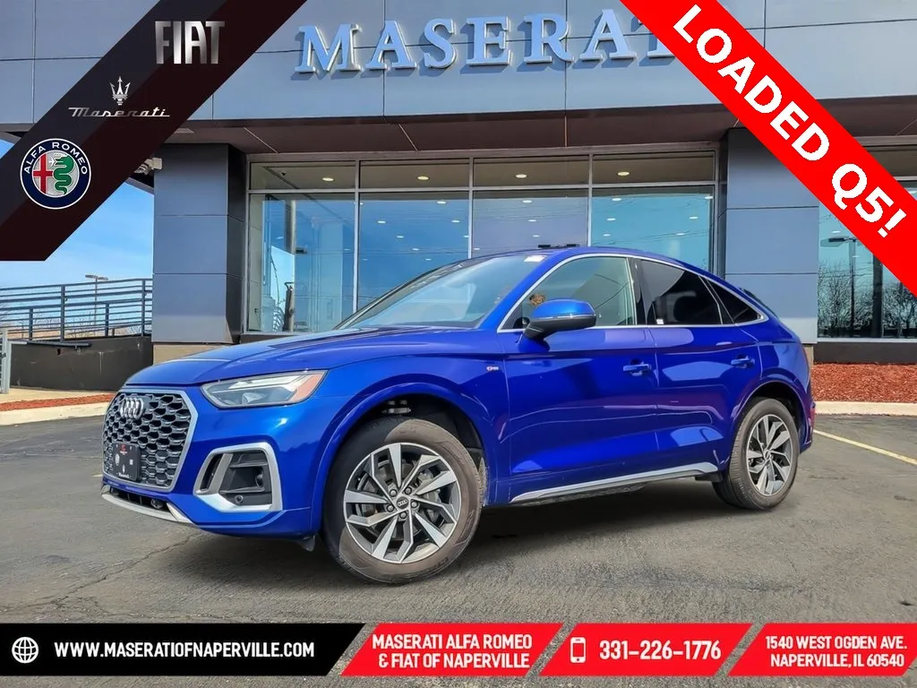 Blue 2021 Audi Q5 Sportback 45 Premium Plus for sale in Naperville, IL