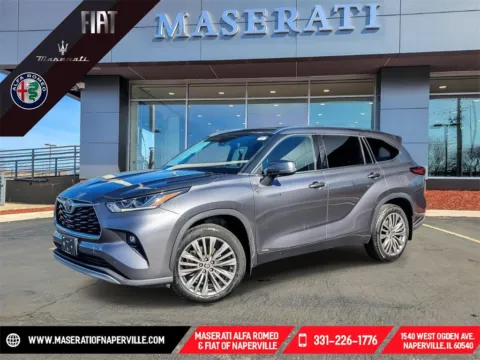 Gray 2021 Toyota Highlander Hybrid Platinum for sale in Naperville, IL