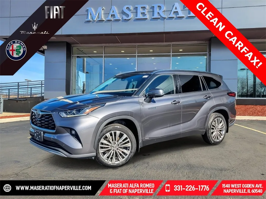 Gray 2021 Toyota Highlander Hybrid Platinum for sale in Naperville, IL