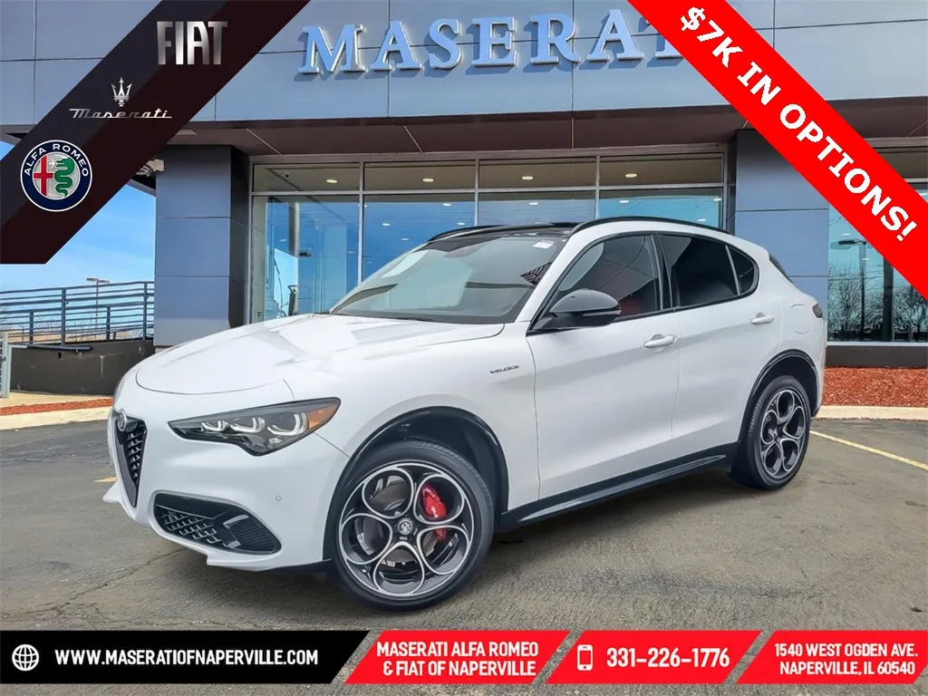 White 2024 Alfa Romeo Stelvio Veloce for sale in Naperville, IL