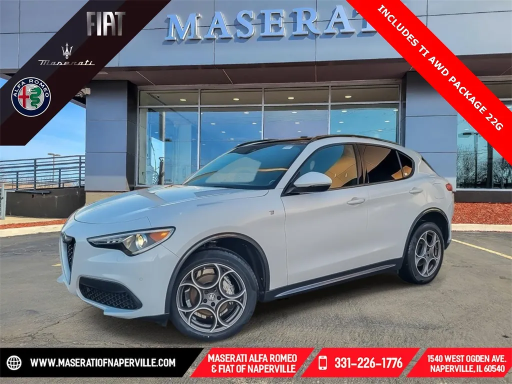 White 2022 Alfa Romeo Stelvio Ti for sale in Naperville, IL