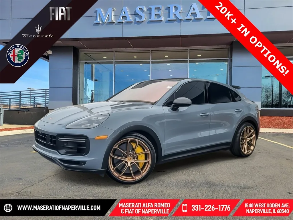 Gray 2022 Porsche Cayenne Coupe Turbo GT for sale in Naperville, IL