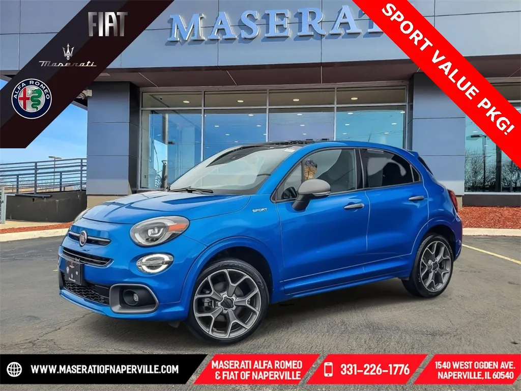Blue 2021 Fiat 500X Sport for sale in Naperville, IL