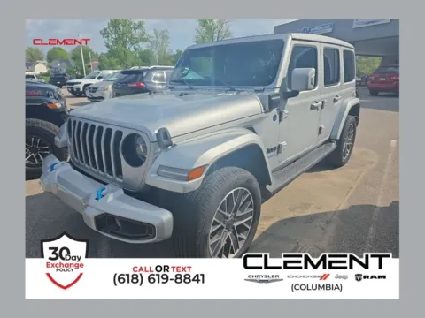 Silver 2022 Jeep Wrangler Unlimited Sahara High Altitude 4xe for sale in Columbia, IL