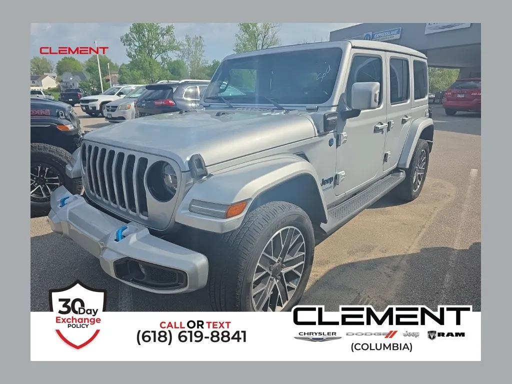 Silver 2022 Jeep Wrangler Unlimited Sahara High Altitude 4xe for sale in Columbia, IL