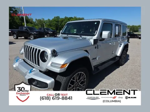 Silver 2022 Jeep Wrangler Unlimited Sahara High Altitude 4xe for sale in Columbia, IL