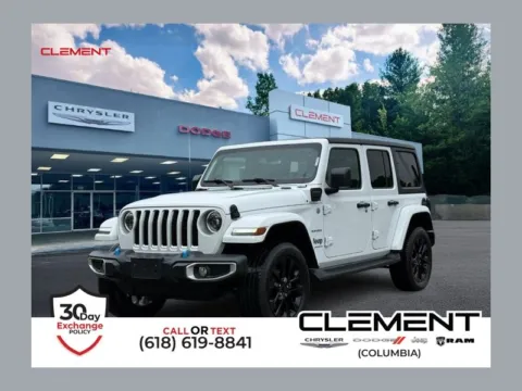 White 2023 Jeep Wrangler Sahara 4xe for sale in Columbia, IL