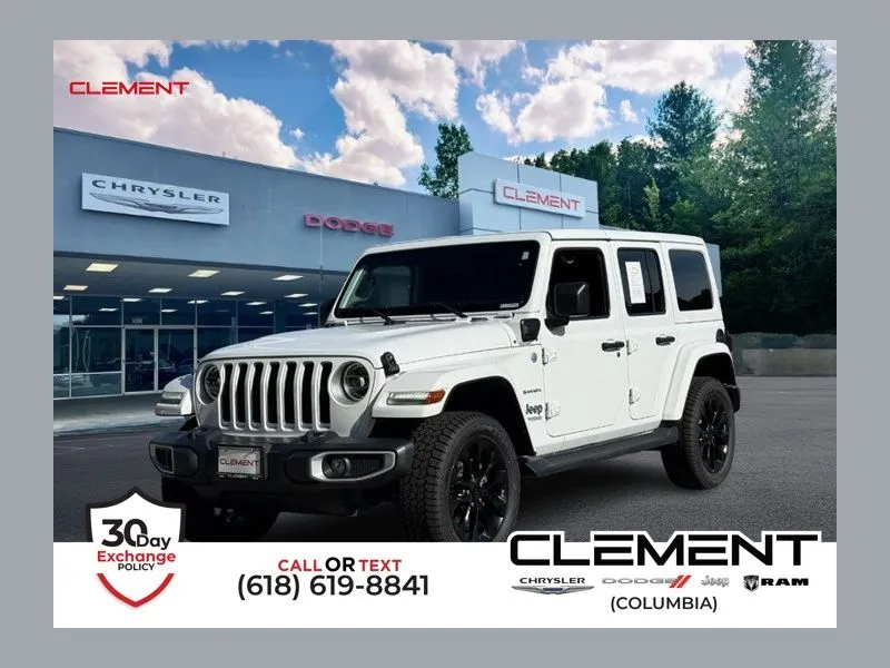 White 2021 Jeep Wrangler Unlimited Sahara 4xe for sale in Columbia, IL