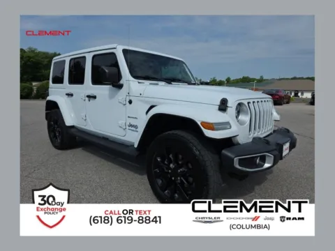 White 2021 Jeep Wrangler Unlimited Sahara 4xe for sale in Columbia, IL