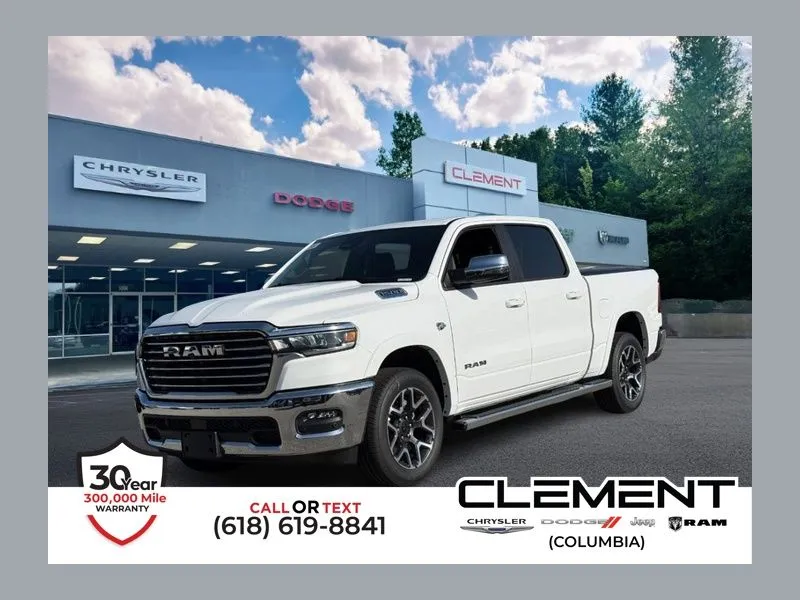 White 2026 Ram 1500 Laramie for sale in Columbia, IL