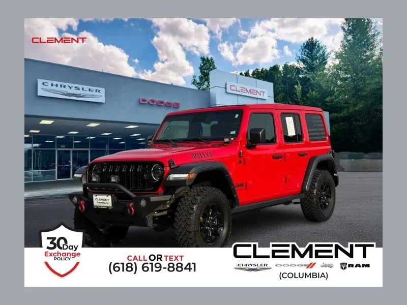 Red 2024 Jeep Wrangler Willys for sale in Columbia, IL