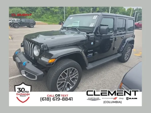 Black 2023 Jeep Wrangler Sahara 4xe for sale in Columbia, IL