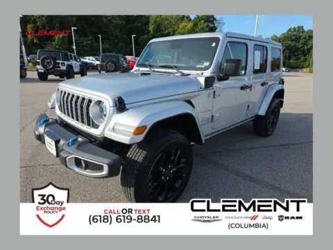 Silver 2024 Jeep Wrangler Sahara 4xe for sale in Columbia, IL