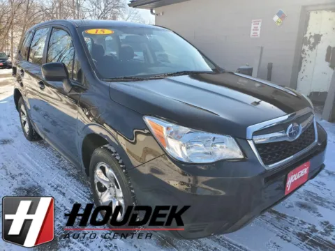 Black 2015 Subaru Forester 2.5i for sale in Marion, IA