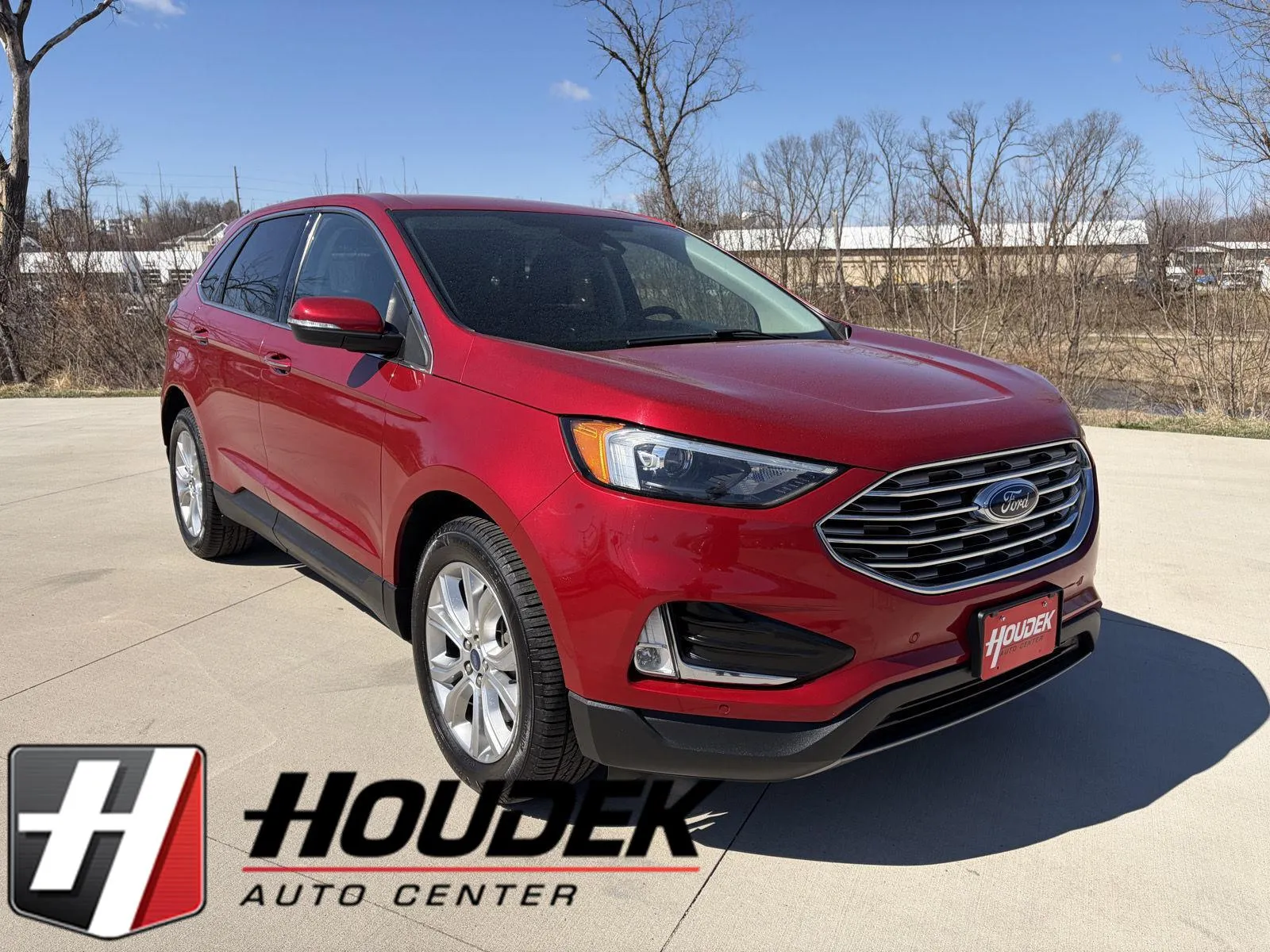 Red 2022 Ford Edge Titanium for sale in Marion, IA