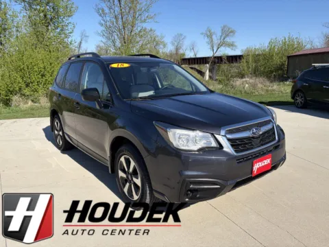 Black 2018 Subaru Forester 2.5i Premium PZEV CV for sale in Marion, IA