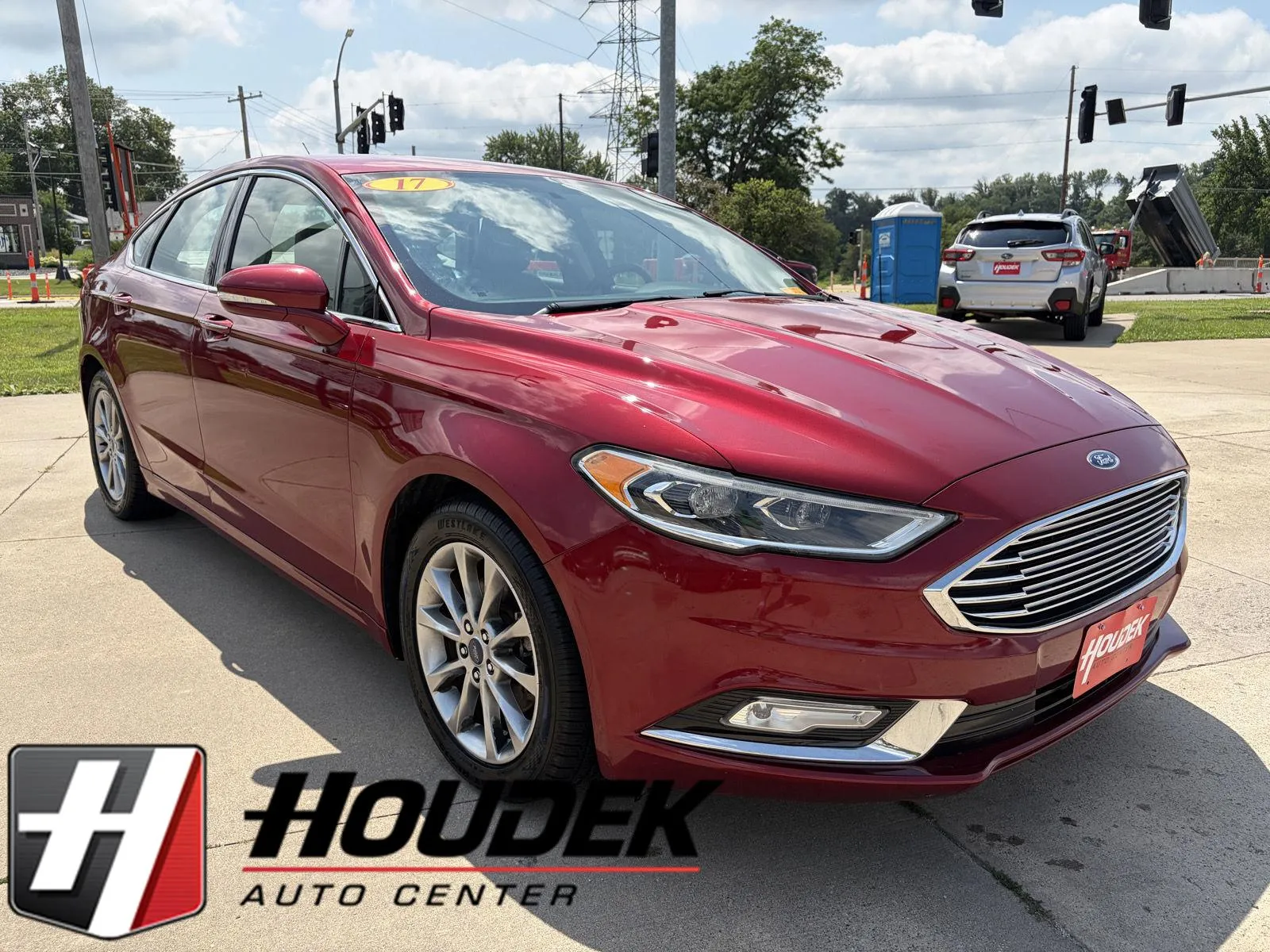 Red 2017 Ford Fusion SE for sale in Marion, IA