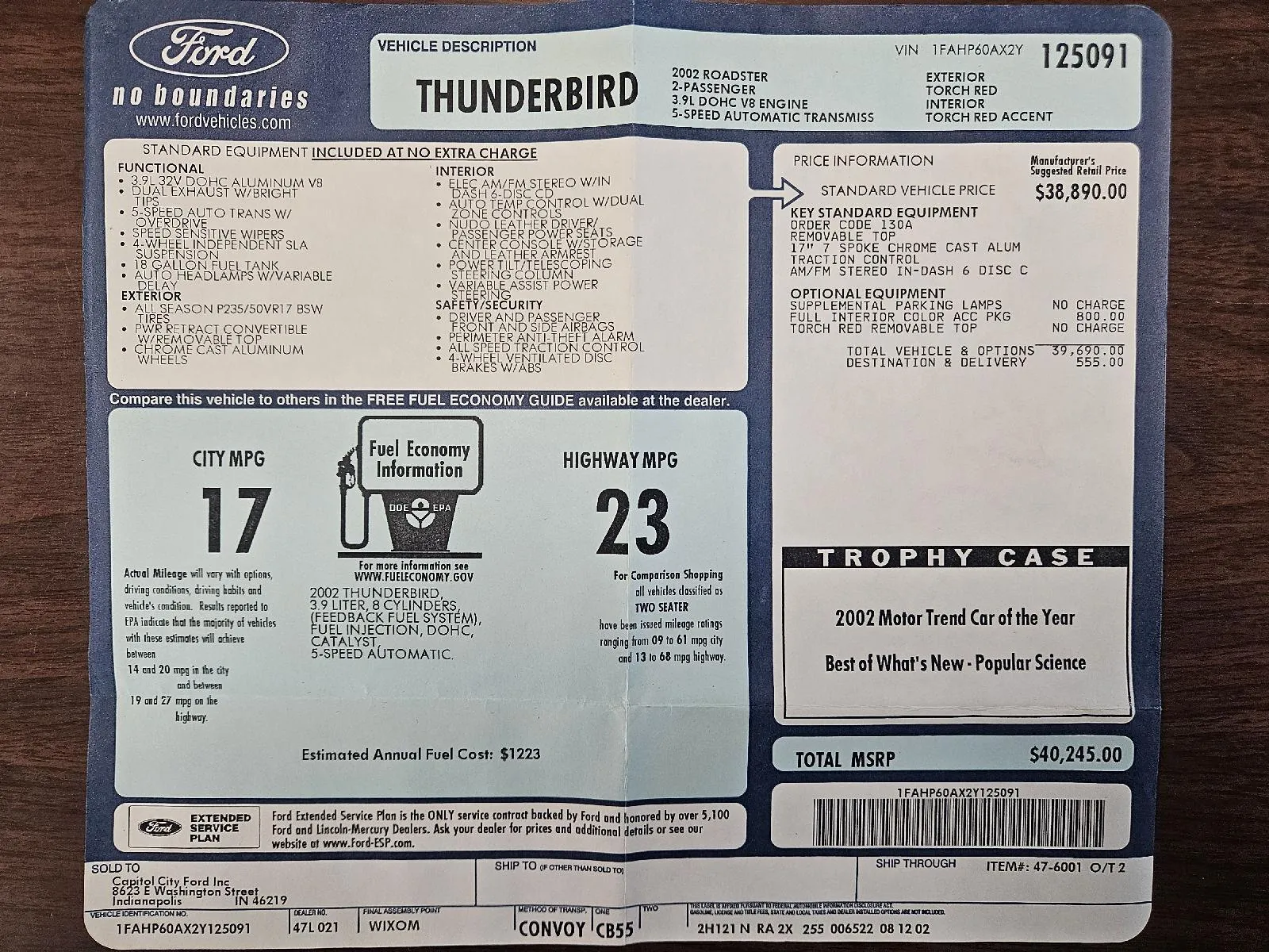 Ford Thunderbird photo 24