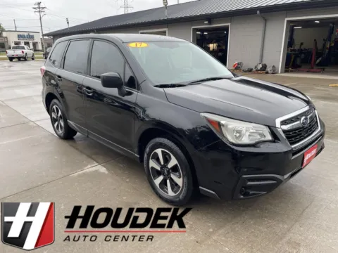 Black 2017 Subaru Forester 2.5i PZEV 6M for sale in Marion, IA