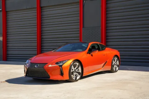 Orange 2021 Lexus LC 500 for sale in Hollywood, FL