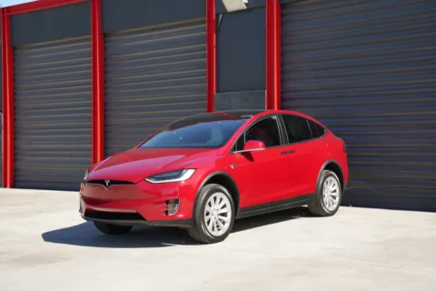 Red 2018 Tesla Model X 75D for sale in Hollywood, FL