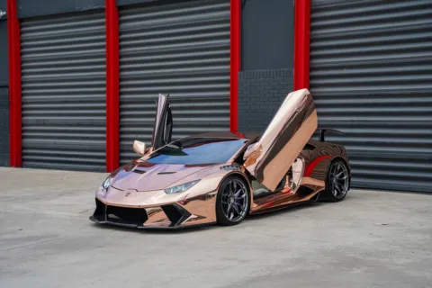 Orange 2015 Lamborghini Huracan LP610-4 for sale in Hollywood, FL