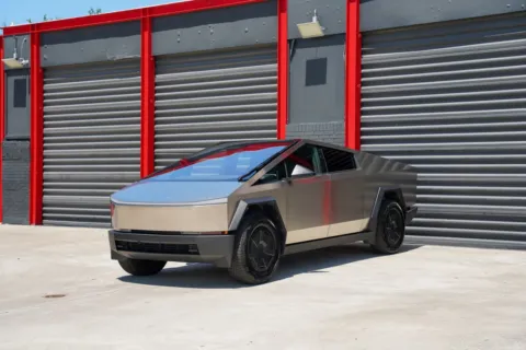 Another view of 2025 Tesla Cybertruck for sale in Hollywood, FL at Gravity Autos Hollywood