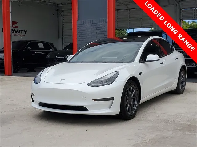 White 2022 Tesla Model 3 Long Range for sale in Hollywood, FL