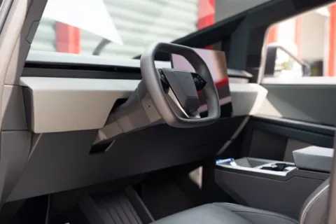 Another view of 2025 Tesla Cybertruck for sale in Hollywood, FL at Gravity Autos Hollywood