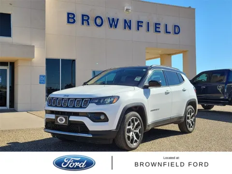 White 2025 Jeep Compass Limited for sale in Brownfield, TX