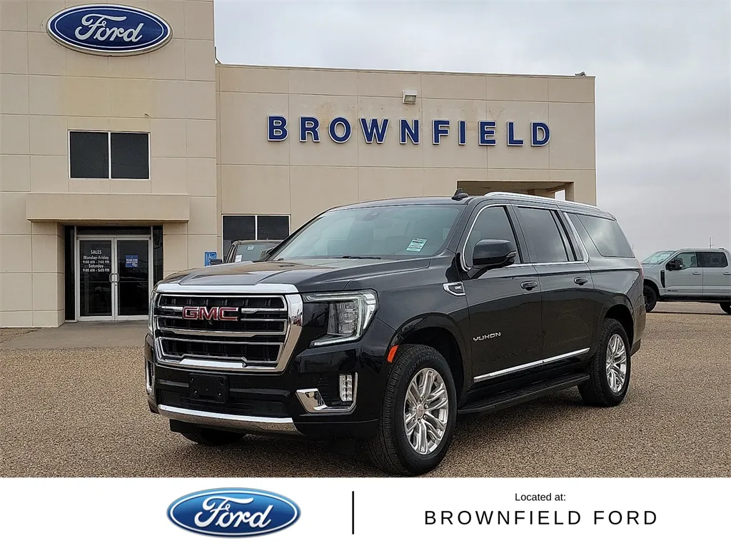 Black 2021 GMC Yukon XL SLT for sale in Brownfield, TX