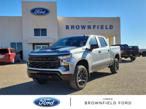 Gray 2023 Chevrolet Silverado 1500 Custom Trail Boss for sale in Brownfield, TX