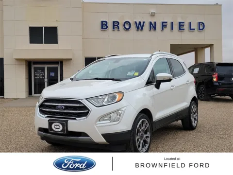 White 2020 Ford EcoSport Titanium for sale in Brownfield, TX