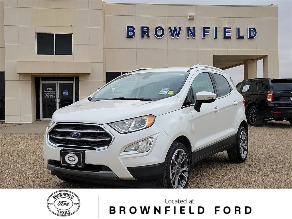 White 2020 Ford EcoSport Titanium for sale in Brownfield, TX