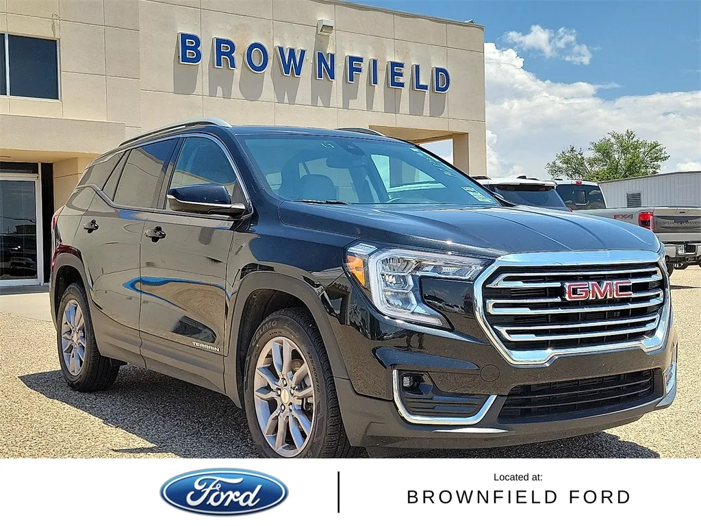 Black 2023 GMC Terrain SLT for sale in Brownfield, TX
